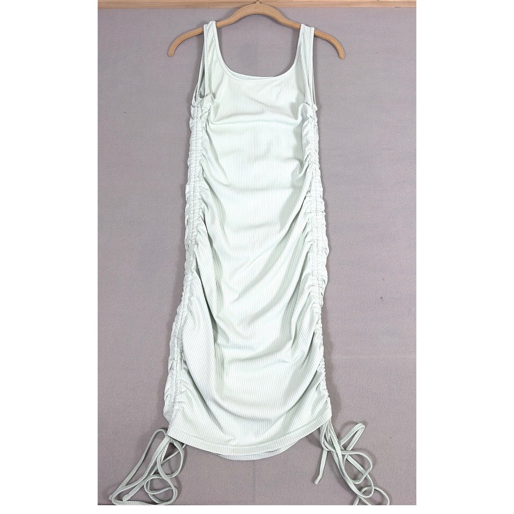 SHEIN Mint Green Ribbed Bodycon Dress Adjustable Cinched Sides‎ Sleeveless Small